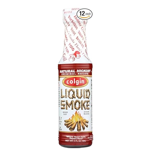 Colgin Authentic Hickory Liquid Smoke (4 oz) for Home Cooks & BBQ Enthusiasts | Liquid Smoke for Cooking | Rich, Sweet Smoky Flavor for Meats, Sauces
