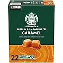 Starbucks K-Cup Coffee Pods, Caramel Naturally Flavored Coffee For Keurig Brewers, 100% Arabica, 1 Box (22 Pods)