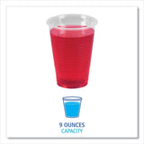 Boardwalk BWKTRANSCUP9CT 9 oz. Polypropylene Plastic Cold Cups - Translucent (100 Cups/Sleeve, 25 Sleeves/Carton)