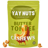 YAY NUTS Butter Toffee Cashews - All-Natural Sweet & Salty Snack, Crunchy Roasted Cashews Coated in Rich Caramelized Butter Toffee, Made in USA