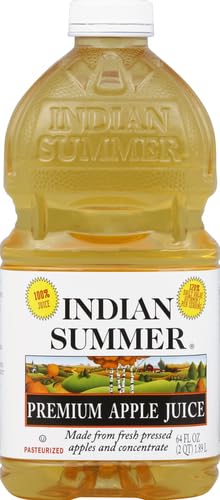 Indian Summer 100% Apple Juice, 64 Fluid Ounce (Pack of 8)