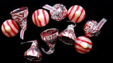 Candy Cane Kisses Christmas Edition 2 LBS - Individually Wrapped Candies - Bulk Candy By Queen Jax