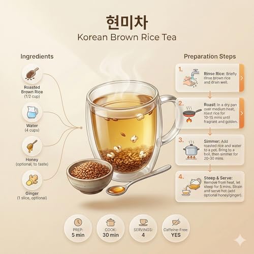 McCabe Organic Brown Rice Tea - Roasted Brown Rice Tea Korean | Rich in Fibers and Minerals | USDA and CCOF Certified Organic | Product of USA | 2 Lbs (32 Oz)