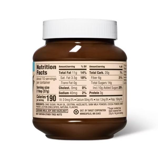 Good & Gather™ Hazelnut Spread with Cocoa, 30% Less Sugar, No Artificial Sweeteners, 13 oz 1 Pack