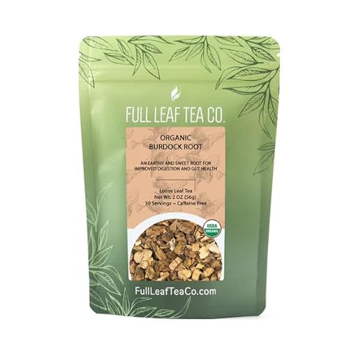 Organic Burdock Root Loose Leaf Tea - 2oz Bag (Approx. 30 Servings) | Full Leaf Tea Co.