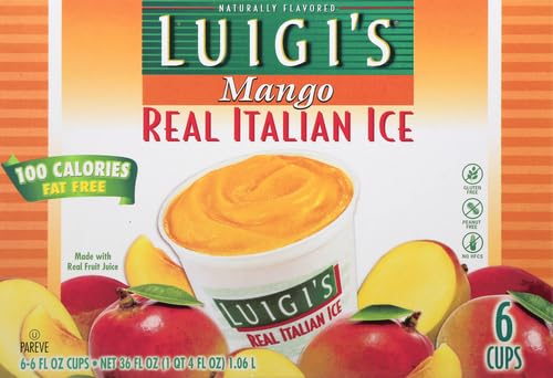 J & J SNACK FOODS Luigi's Mango Real Italian Ice, 15 ct (frozen)