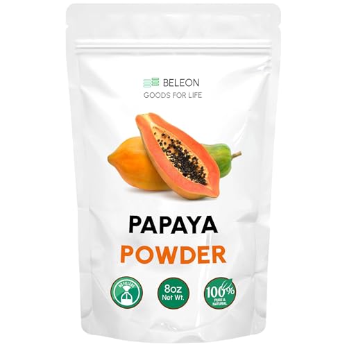 Papaya Pure Powder - All Natural Papaya Powder for Baking, Flavoring, Smoothies, Beverage, 8 oz