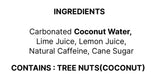 Flova Lemon Lime Energy Drink, All Natural, Electrolytes and Minerals from Coconut Water, 4 Simple Easy to Pronounce Ingredients, 99% Juice, Pack