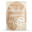 Hellomush Organic Instant Mushroom Coffee with Lions Mane, Reishi, Chaga and Cordyceps Coffee 30 Servings 3.7 oz