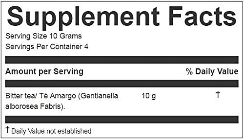 Hanan Peruvian Secrets Te Amargo Herbal Tea | 100% Natural Bitter Tea | 1.41oz / 40g | Naturally Aids in Supporting Normal Liver Function | Helps