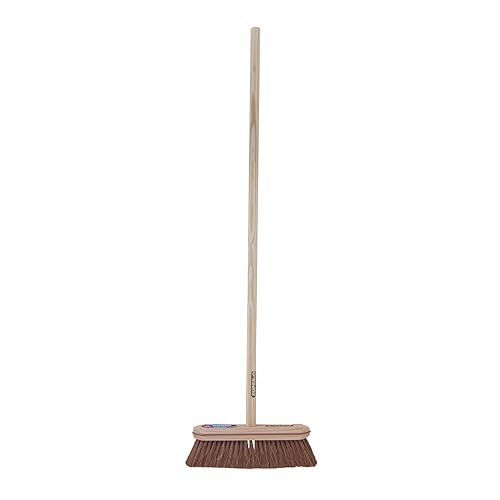 Superio Kitchen and Home Horsehair Broom With Wood Handle, Fine Premium Bristles - Heavy Duty Household Broom Easy Swiping Dust And Wisp Floors
