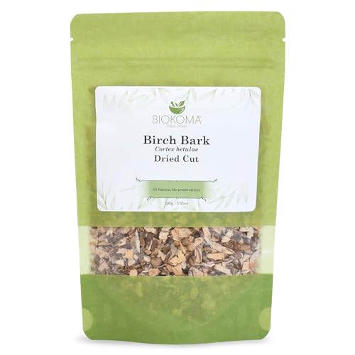 Biokoma Birch Bark Dried Cut 3.55 oz 100g Loose Herbal Tea Tree Cortex Betulae Detox Wellness Calming Rituals Caffeine Free Resealable Moisture Proof