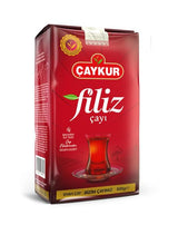 ÇAYKUR Premium Turkish Black Tea Bundle, Filiz, Caycicegi, Altinbas & Rize, Traditional Loose Leaf Black Tea, Set of 4 each 500g / 17.6 Oz
