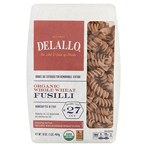 DeLallo - Organic Whole Wheat Fusilli Pasta - Case of 16-1 lb.