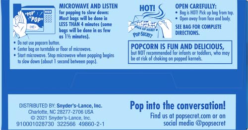 Pop Secret Kettle Corn Microwave Popcorn 3ct (3.2oz Bags), 9.6oz Box (Pack of 1) - Microwave Popcorn, Non-GMO Popcorn, Sweet Crunchy Kettle Corn