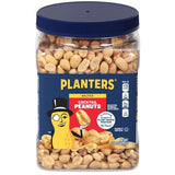 PLANTERS Salted Peanuts Cocktail, Party Snack, Plant-Based Protein, After School Snack, Roasted in Peanut Oil, Salted Nuts, Snacks for Adults, Bulk