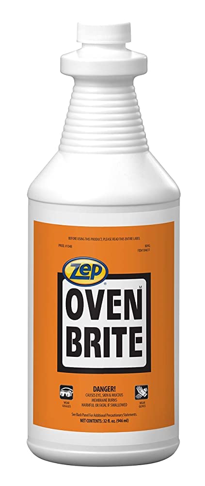 Zep Oven Brite Stove and Oven Cleaner - 32 oz (Case Of 12) 104801 - Penetrates Tough, Baked-On Soils, Carbon Deposits, Grease and Grime (For Business