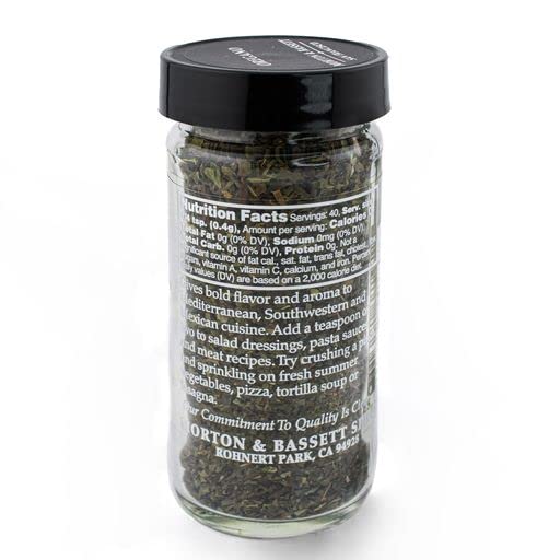 Morton & Bassett Oregano, 0.6 oz - Non-GMO, Salt-Free, Aromatic Herb for Pasta, Pizza & Mediterranean Cuisine