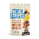 Blue Stripes - Trail Mix, 70% Chocolate Chips, Almonds, Macadamia Nuts, Mango, Healthy Snacks for Adults, Whole 70% Cacao, With Unrefined Sugar, Non
