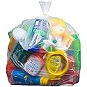 Plasticplace 40-45 Gallon Trash Bags ? 2.0 Mil ? Clear Extra Heavy Garbage Can Liners ? 40" x 46" (50 Count)