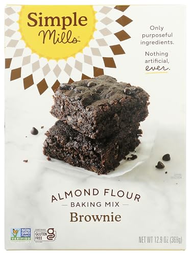 Simple Mills Almond Flour Baking Mix, Chocolate Brownie Mix - Gluten Free, Plant Based, 12.9 Ounce (Pack of 1)
