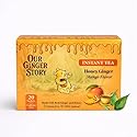 Premium Honey Ginger Instant Tea Crystals, Mango Flavor, 20 Sachets, Real Ginger, Real Honey, Pure Cane Sugar, Caffeine Free, Hot Or Cold Single Serve