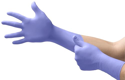 Ansell MICROFLEX Supreno EC SEC-375 Thick Disposable Nitrile Exam Gloves Extended Cuff for Automotive, Heathcare, Life Sciences, Small (6.5-7.0)