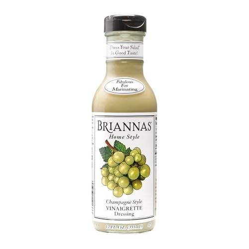 BRIANNAS - Home Style Champagne Vinaigrette Dressing - Fine Salad Dressing made with Premium Ingredients - Gluten Free & Kosher Dressing - 12 oz