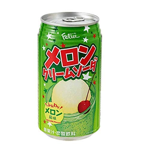 Felice Melon Cream Soda, Extremely Popular in Japan - 11.83 Fl Oz | Pack of 12