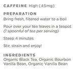 Golden Moon Tea Organic Madagascar Bourbon Vanilla Black Tea - Loose Leaf, Non-GMO - Travel Tin (30 Servings)