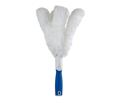 Unger Connect and Clean Microfiber Feather Duster for Household Cleaning and Dusting, Cleans Fragile Objects, Glassware, Vases, Picture Frames