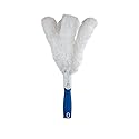 Unger Connect and Clean Microfiber Feather Duster for Household Cleaning and Dusting, Cleans Fragile Objects, Glassware, Vases, Picture Frames