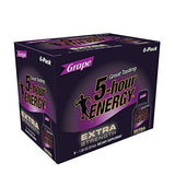 5 Hour Energy Drink Shot, Extra Strength Grape, 1.93 Fl Oz (Pack of 6)