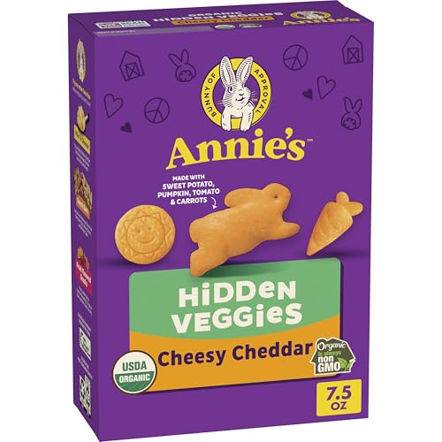 Annie's Organic Cheesy Cheddar Crackers with Hidden Veggies, 7.5 oz