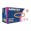 Ambitex LMD5201 Medium Latex Disposable Powder-Free USDA-Approved Gloves (100 Gloves)