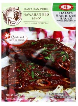 Hawaiian Pride Hawaiian Halms BBQ Sauce 2.9 oz (Pack of 8 Bags)