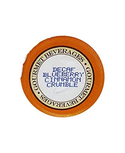 Decaf Blueberry Cinnamon Crumble Coffee Pods - 100 Single Serve Cups, Flavored Medium Roast, Compatible with Keurig Brewers
