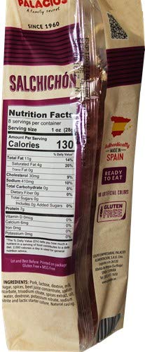 Palacios Authentic Spanish Salchichon 7.9 oz, Imported from Spain