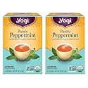 Yogi Tea - Purely Peppermint Tea (2 Pack) - Supports Healthy Digestion - Caffeine Free - 32 Organic Herbal Tea Bags