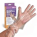 Protospheric Disposable Gloves - Stretch Poly Tough Cleaning Gloves - Non Latex - Clear Nitrile, Vinyl, Latex and Powder Free