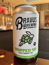 Bravus Hopped Up Sparkling Energy Tea 6 Pack - 12 fl oz - Low Calorie, Organic Black Tea with Organic Hops and 120mg Organic Caffeine - Refreshing