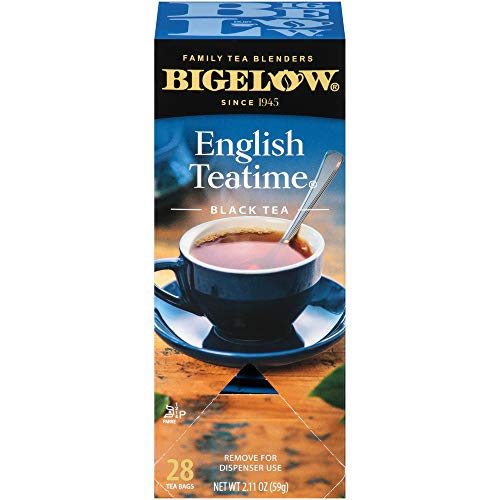 Bigelow English Teatime Tea 28-Count Box (Pack of 1) Full Caffeine Premium Black Tea Bold and Antioxidant-Rich Full Caffeine Black Tea in Foil-Wrapped