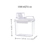 Bikkii Laundry Detergent Dispenser-2 Pack, 51 oz Detergent Dispenser with 4 Removable Labels, Laundry Soap Dispenser for Laundry Room Organization