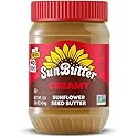 SunButter Creamy Sunflower Seed Butter, 16 oz Nut-Free Spread with 7g Plant-Based Protein, Roasted Rich & Savory Flavor, Smooth Texture | Vegan
