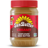 SunButter Creamy Sunflower Seed Butter, 16 oz Nut-Free Spread with 7g Plant-Based Protein, Roasted Rich & Savory Flavor, Smooth Texture | Vegan
