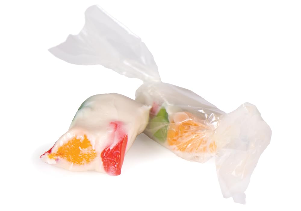 Dairy Free Jelly Nougat Candy - Chewy Jujubes Candy, Individually Wrapped White Candy, Dairy Free, Kosher and Gluten Free Candies, Vegan Friendly
