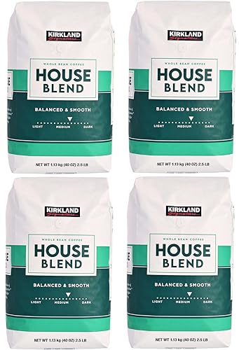 Kirkland Signature Starbucks Bean Coffee Medium Roast House Blend (4 Bags)