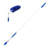 Unger Connect and Clean Dusting Kit with 4' Steel Pole, Features Microfiber Duster, Cobweb and Corner Duster and Microfiber Feather Duster