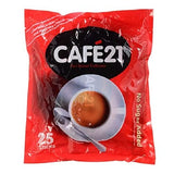 Cafe21 2 in 1 Instant Coffeemix - Original (25s x 12g) 300g - The first 2in1 instant coffee mix with No Sugar Added, mild bitter flavour and aroma.