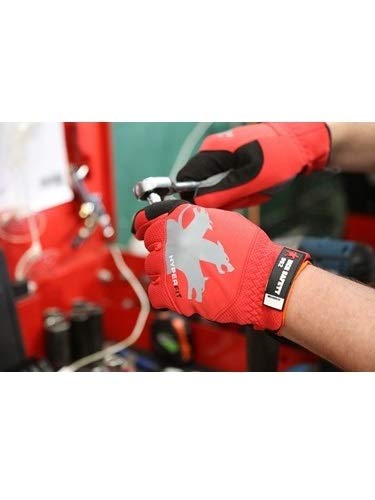 MCR Safety 952M HyperFit Mechanics Work Gloves, Synthetic Leather Palm Reflective Logo on Super